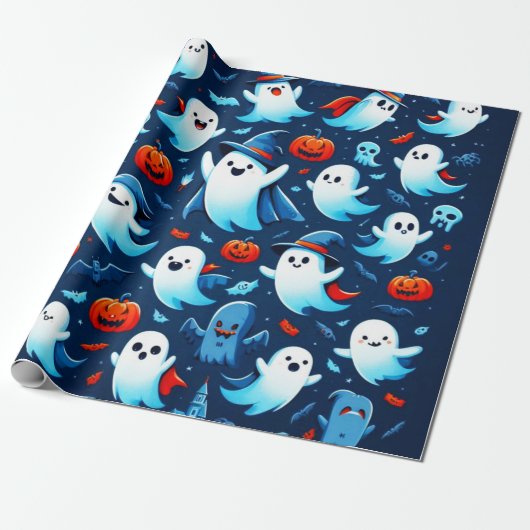 ハロウィーンのラッピング紙 ラッピングペーパー (アンロールド)