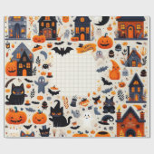 ハロウィーンのラッピング紙 ラッピングペーパー (フラット)