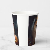 ハロウィーンのラフコリーとカボチャ怖い 紙コップ (右)