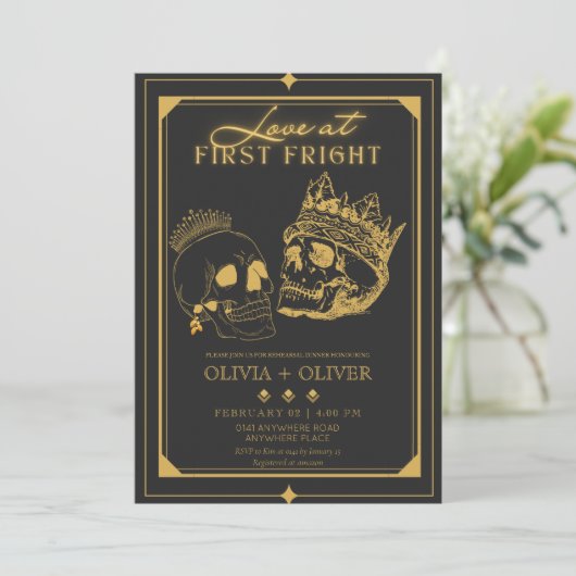 ハロウィーンのリハーサルディナー 招待状 (スタンド正面)