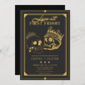 ハロウィーンのリハーサルディナー 招待状 (正面/裏面)