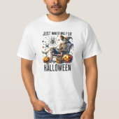 ハロウィーンのレックスを待っている Tシャツ (正面)
