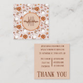 ハロウィーンのレトログルーヴィなカボチャと幽霊たち スクエア名刺 (正面/裏面)