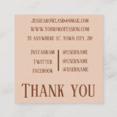 ハロウィーンのレトログルーヴィなカボチャと幽霊たち スクエア名刺 (裏面)