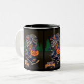 ハロウィーンのロボ 二色 コーヒーマグ ツートーンマグカップ (正面左)
