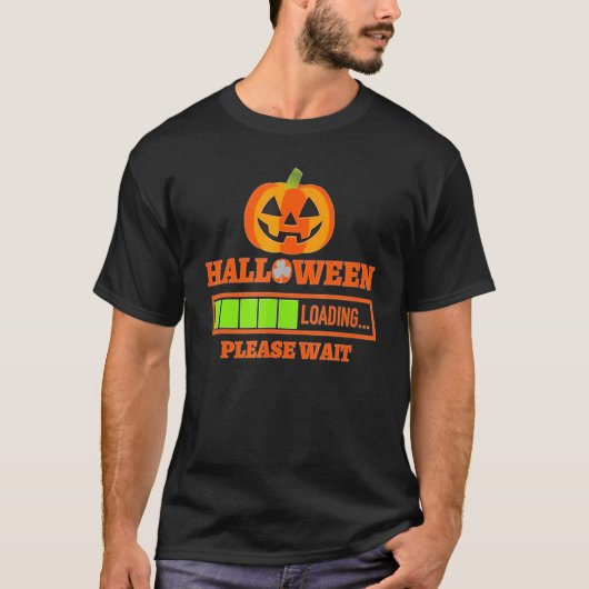 ハロウィーンのロード待ちカボチャ Tシャツ (正面)
