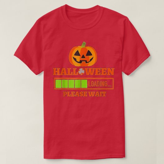 ハロウィーンのロード待ちカボチャTシャツ Tシャツ (デザイン正面)