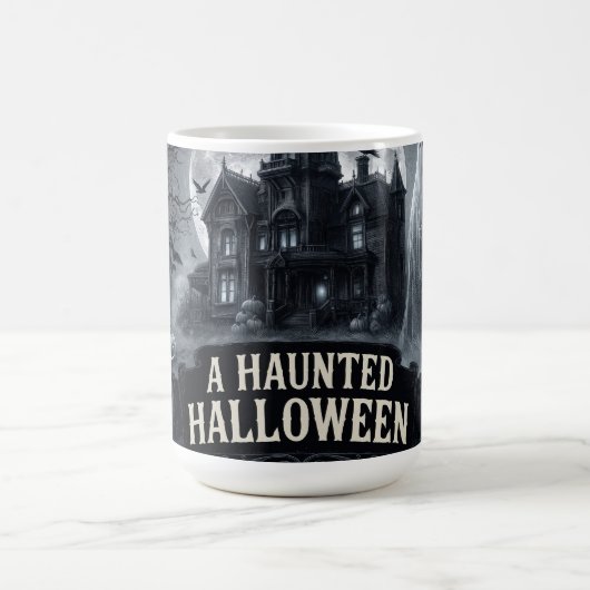 ハロウィーンのヴィクトリア朝風ゴシックイラスト コーヒーマグカップ (中央)