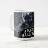 ハロウィーンのヴィクトリア朝風ゴシックイラスト コーヒーマグカップ (正面左)