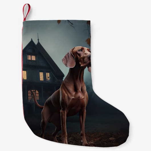 ハロウィーンのヴィズラ スモールクリスマスストッキング (正面)