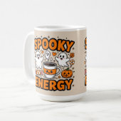 ハロウィーンの不気味なエネルギーマムライフ コーヒーマグカップ (正面左)
