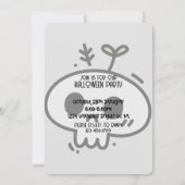 ハロウィーンの不気味なカスタムパーティー招待 招待状 (裏面)