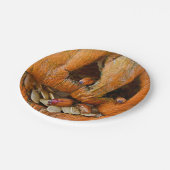 ハロウィーンの不気味なカボチャ ペーパープレート (アングル)