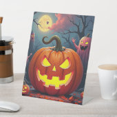 ハロウィーンの不気味なゴブリン 台座サイン (インサイチュ)