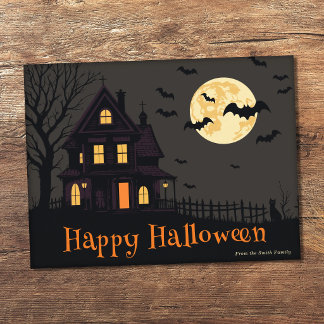 ハロウィーンの不気味なシーン ポストカード