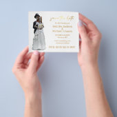 ハロウィーンの不気味なスケルトンは日付金ゴールドを保存 チラシ (手)