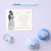 ハロウィーンの不気味なスケルトンは日付金ゴールドを保存 チラシ (シングル)