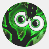 ハロウィーンの不気味なパーティー大人 ラウンドシール (正面)