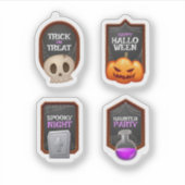 ハロウィーンの不気味なホラーシールコレクション シール (正面)