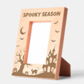 ハロウィーンの不気味な季節のシーン レーザー彫刻フレーム (左)