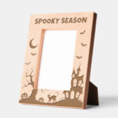 ハロウィーンの不気味な季節のシーン レーザー彫刻フレーム (左)