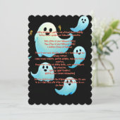 ハロウィーンの不気味な幽霊の招待状 招待状 (スタンド正面)