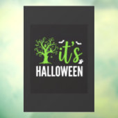 ハロウィーンの不気味な木のコウモリのベクター デザイン_1 ウィンドウサイン (シート3)