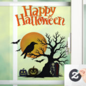 ハロウィーンの不気味な木 ウィンドウサイン (ホーム)