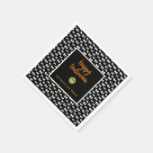 ハロウィーンの不気味な目の緑のクッキーのトリックなし スタンダードカクテルナプキン (角)