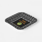 ハロウィーンの不気味な目の緑のクッキーのトリックなし ペーパープレート (傾斜あり)