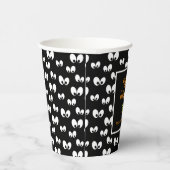 ハロウィーンの不気味な目の緑のクッキーのトリックなし 紙コップ (右)