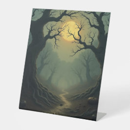 ハロウィーンの不気味な道 台座サイン