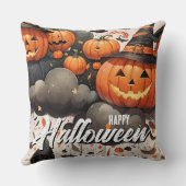 ハロウィーンの不気味な風船ジャックオランタン クッション (裏面)