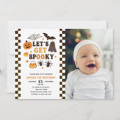 ハロウィーンの不気味誕生日写真を撮ろう 招待状 (正面)