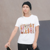 ハロウィーンの不気味GROOVYシーズン幽霊 Tシャツ