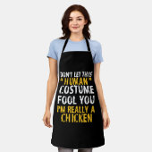 ハロウィーンの人のコスチュームフアムフアムイムチキン エプロン (着用した状態)