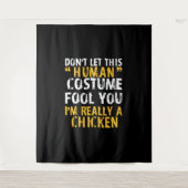 ハロウィーンの人のコスチュームフアムフアムイムチキン タペストリー (正面)