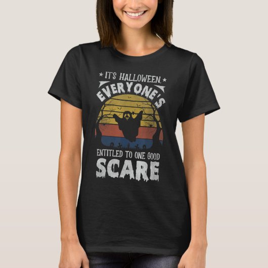 ハロウィーンの人は恐ろしいことばかりだ Tシャツ (正面)