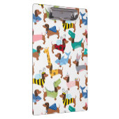 ハロウィーンの仮装の犬のダックスフント クリップボード (右)