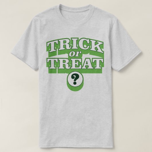 ハロウィーンの仮装スローガンTシャツのトリックまたは治療 Tシャツ (デザイン正面)