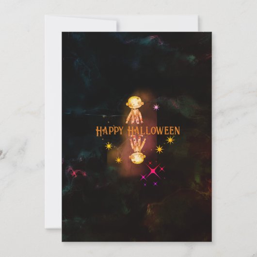 ハロウィーンの仮装モンスターパーティー 招待状 (裏面)