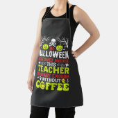 ハロウィーンの先生は十分怖いコーヒーデザイン_1 エプロン (インサイチュ)