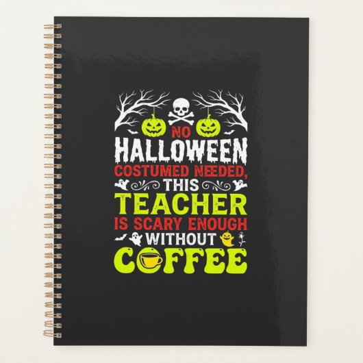 ハロウィーンの先生は十分怖いコーヒーデザイン_1 プランナー手帳 (正面)