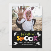 ハロウィーンの写真カードをスプックするには可愛すぎる カード (正面)