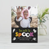 ハロウィーンの写真カードをスプックするには可愛すぎる カード (スタンド正面)