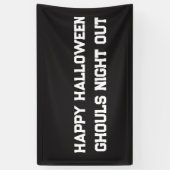 ハロウィーンの化け物たちの夜のお出かけ バナーカスタム 横断幕 (縦)