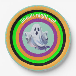 ハロウィーンの化け物たちの夜遊び  ペーパープレート