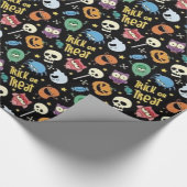 ハロウィーンの友達をトリックまたは治療する ラッピングペーパー (角)