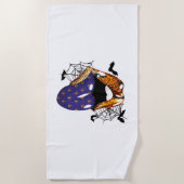 ハロウィーンの口 ビーチタオル (正面)