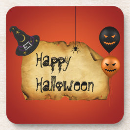 ハロウィーンの古い羊皮紙の挨拶 コースター